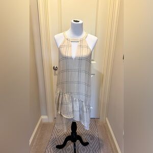 Parker Tan Halter Dress with Metallic Accents